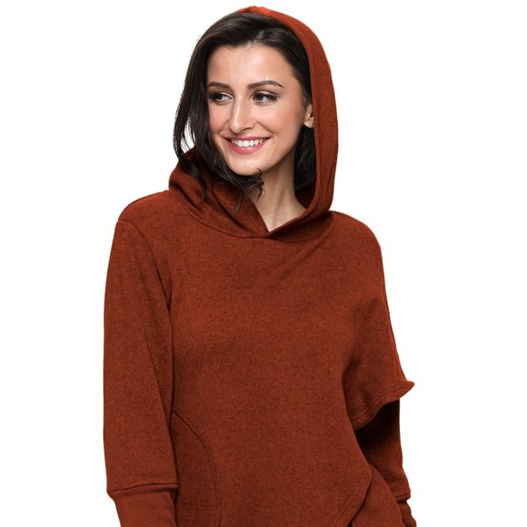 Cape-style wrap around hoodie - Picture 4 of 6